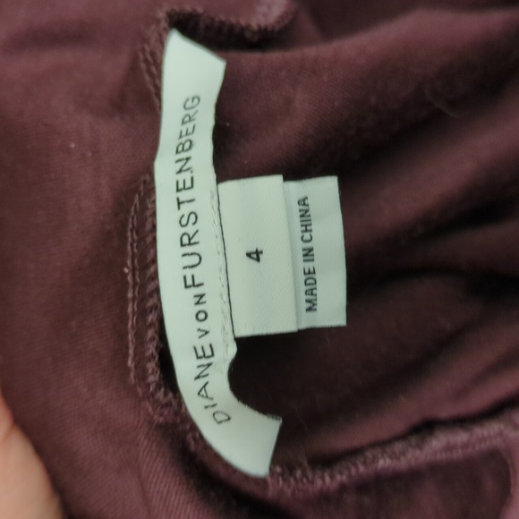 DVF Burgundy Wool Bentley Dress - Picture 3 of 4